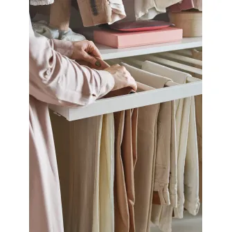IKEA KOMPLEMENT Umeras pantaloni culisant, alb, 50x58 cm
