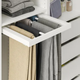 IKEA KOMPLEMENT Umeras pantaloni culisant, alb, 50x58 cm