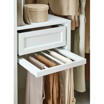 IKEA KOMPLEMENT Umeras pantaloni culisant, alb, 50x58 cm