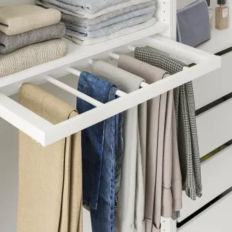 IKEA KOMPLEMENT Umeras pantaloni culisant, alb, 75x35 cm