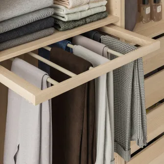 IKEA KOMPLEMENT Umeras pantaloni culisant, aspect stejar antichizat, 75x58 cm