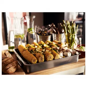 IKEA KONCIS Tava cu gratar, inox, 40x32 cm