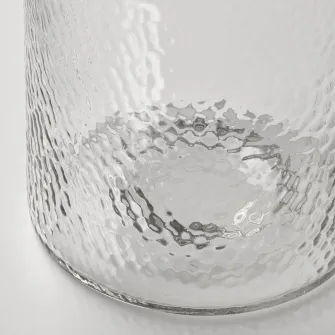 IKEA KONSTFULL Vaza, sticla transparenta/cu model, 26 cm
