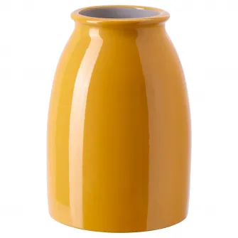 IKEA KOPPARBJÖRK Vaza, galben neon, 21 cm