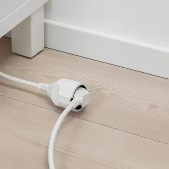 IKEA KOPPLA Cablu prelungitor, cu impamantare alb, 5 m