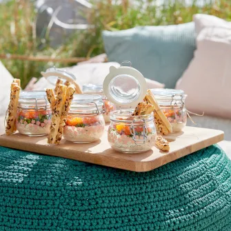 IKEA KORKEN Borcan cu capac, sticla transparenta, 13 cl