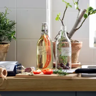 IKEA KORKEN Sticla cu dop, sticla transparenta, 0.5 l