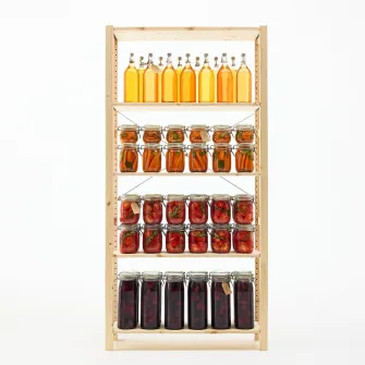 IKEA KORKEN Borcan cu capac, sticla transparenta, 1 l