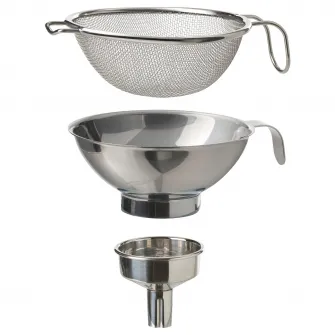 IKEA KORKEN Sita/palnie, set 3 bucati, inox