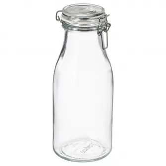 IKEA KORKEN Sticla cu capac, sticla transparenta, 1 l