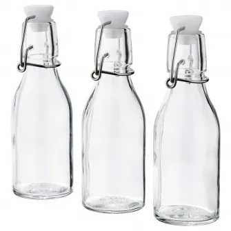 IKEA KORKEN Sticla cu dop, sticla transparenta, 15 cl