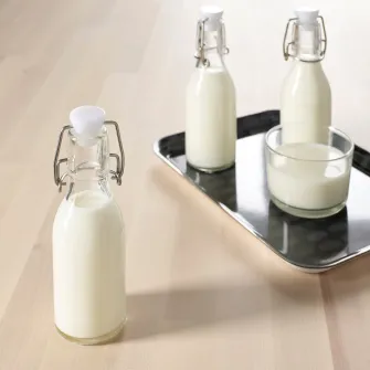 IKEA KORKEN Sticla cu dop, sticla transparenta, 15 cl