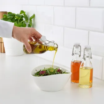 IKEA KORKEN Sticla cu dop, sticla transparenta, 15 cl