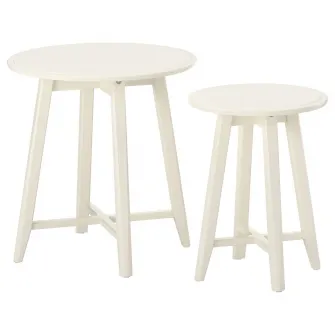IKEA KRAGSTA Set 2 mese, alb