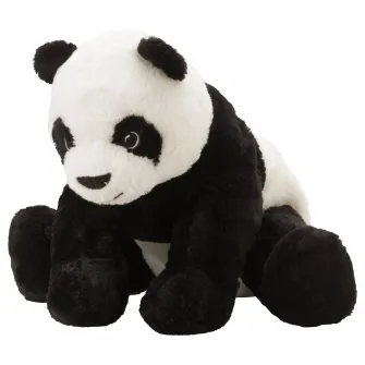 IKEA KRAMIG Jucarie de plus, alb/negru