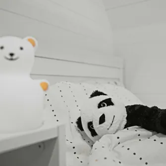 IKEA KRAMIG Jucarie de plus, alb/negru