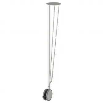 IKEA KRILLE Picior cu rotila, alb, 70 cm