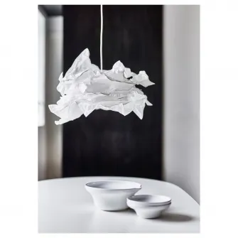 IKEA KRUSNING Abajur lustra, alb, 43 cm