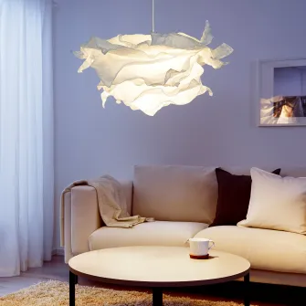 IKEA KRUSNING Abajur lustra, alb, 85 cm