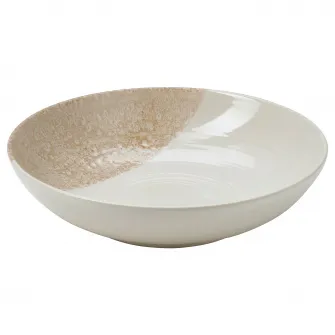 IKEA KRUSTISTEL Farfurie adanca, cu model/bej deschis, 19 cm
