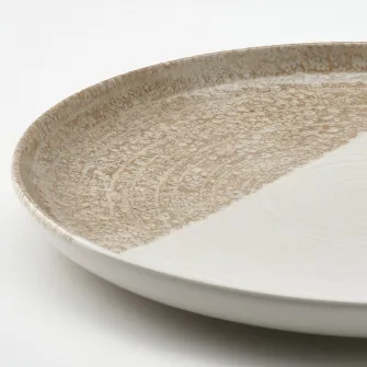 IKEA KRUSTISTEL Farfurie aperitiv, cu model/bej deschis, 20 cm
