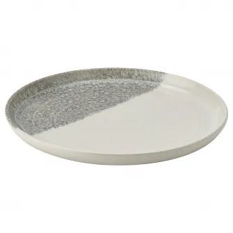 IKEA KRUSTISTEL Farfurie aperitiv, cu model/gri, 20 cm