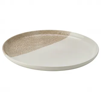 IKEA KRUSTISTEL Farfurie, cu model/bej deschis, 25 cm