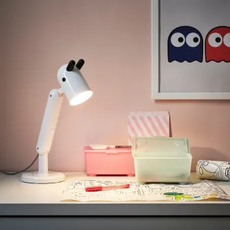 IKEA KRUX Veioza birou LED, alb