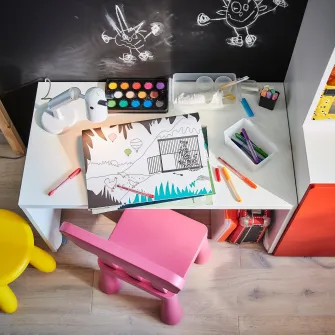 IKEA KRUX Veioza birou LED, alb