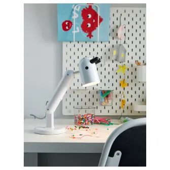 IKEA KRUX Veioza birou LED, alb