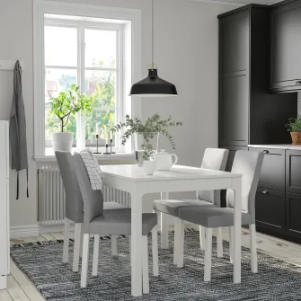 IKEA KÄTTIL Scaun, alb/Knisa gri