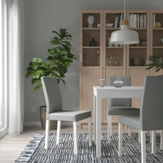 IKEA KÄTTIL Scaun, alb/Knisa gri