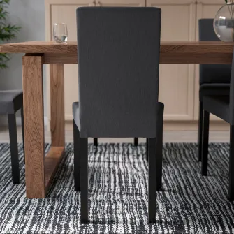 IKEA KÄTTIL Scaun, negru/Knisa gri inchis