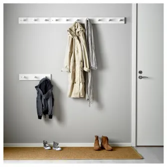 IKEA KUBBIS Cuier 3 agatatori, alb