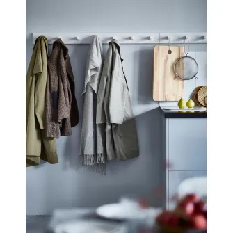 IKEA KUBBIS Cuier 3 agatatori, alb