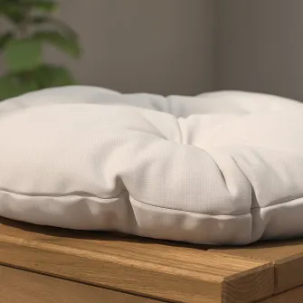 IKEA KUDDARNA Perna scaun exterior, gri deschis-bej, 35 cm