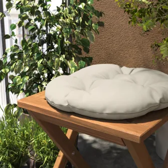 IKEA KUDDARNA Perna scaun exterior, gri deschis-bej, 35 cm