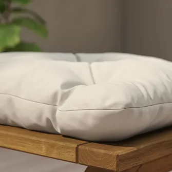 IKEA KUDDARNA Perna scaun exterior, gri deschis-bej, 36x32 cm