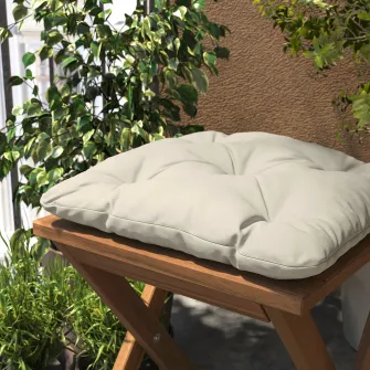 IKEA KUDDARNA Perna scaun exterior, gri deschis-bej, 36x32 cm