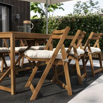 IKEA KUDDARNA Perna scaun exterior, gri deschis-bej, 44x44 cm