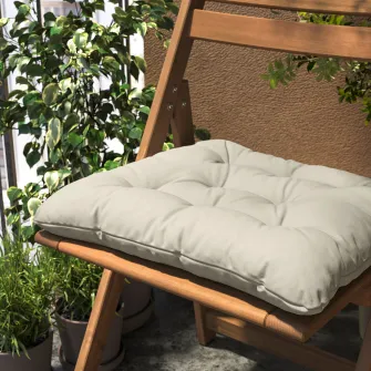 IKEA KUDDARNA Perna scaun exterior, gri deschis-bej, 44x44 cm