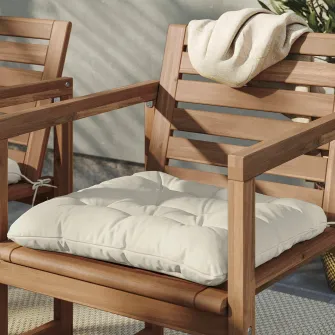 IKEA KUDDARNA Perna scaun exterior, gri deschis-bej, 50x50 cm