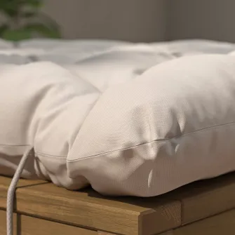 IKEA KUDDARNA Perna sezlong, exterior, gri deschis-bej, 190x60 cm