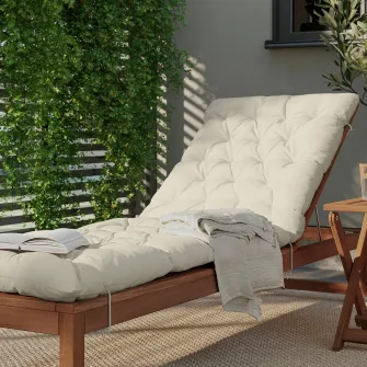IKEA KUDDARNA Perna sezlong, exterior, gri deschis-bej, 190x60 cm