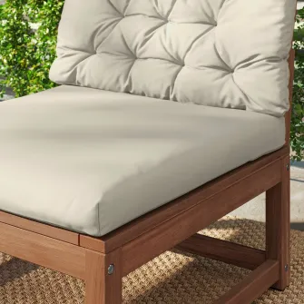 IKEA KUDDARNA Perna sezut exterior, gri deschis-bej, 62x62 cm