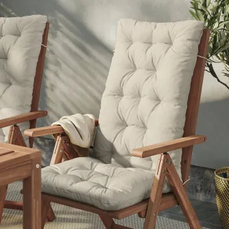 IKEA KUDDARNA Perna sezut/spate, exterior, gri deschis-bej, 116x45 cm