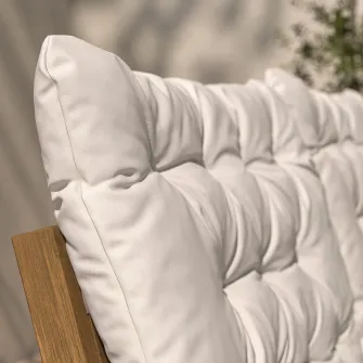 IKEA KUDDARNA Perna spate exterior, gri deschis-bej, 62x44 cm