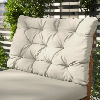 IKEA KUDDARNA Perna spate exterior, gri deschis-bej, 62x44 cm