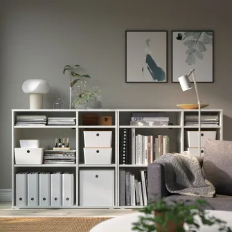IKEA KUGGIS Biblioraft, alb