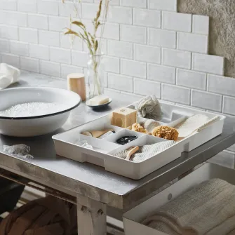 IKEA KUGGIS Organizator 8 compartimente, alb